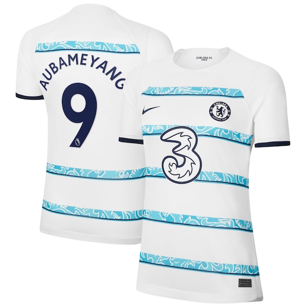 Pierre-Emerick Aubameyang Chelsea Nike Women's 2022/23 Home Breathe Stadium Replica Player Jersey - White