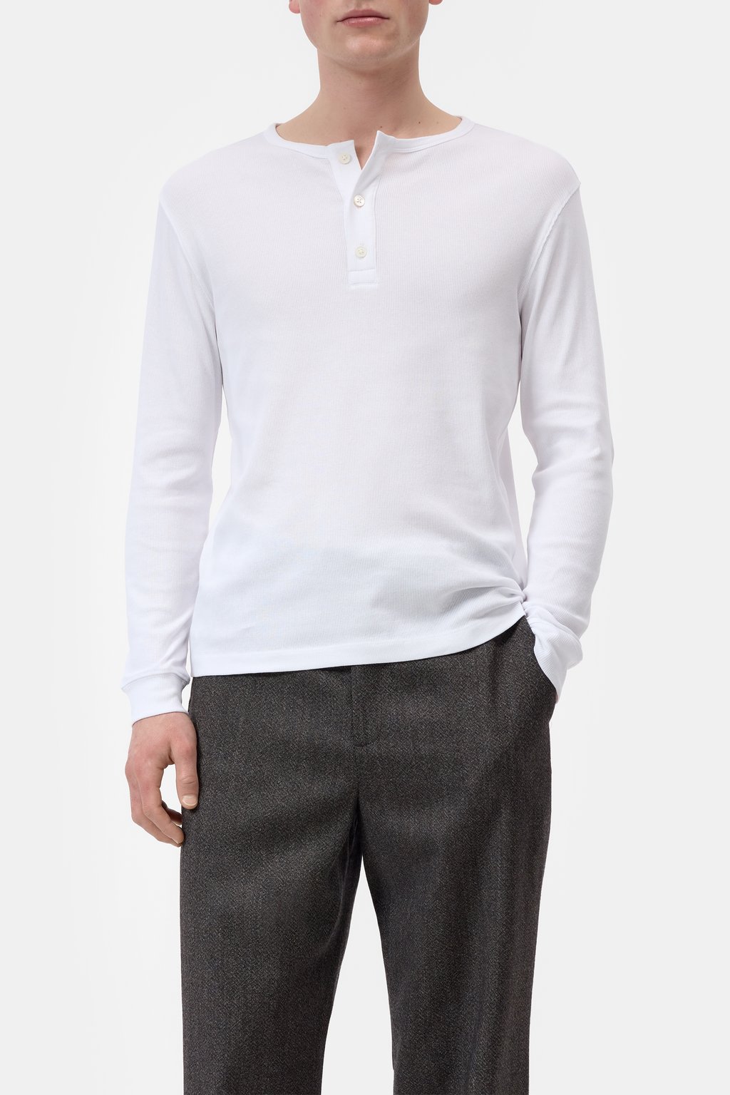 Henley-Shirt aus Baumwolle