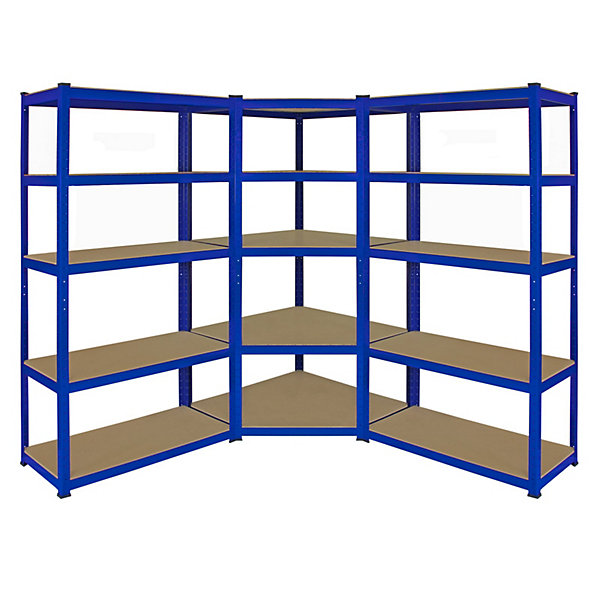 Monster Racking 1 Rayonnage d'Angle T-Rax et 2 Rayonnages T-Rax, Bleus