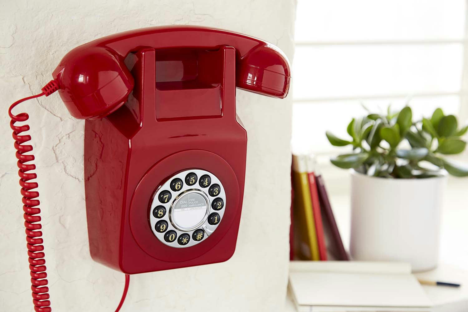 - Téléphone analogique  746 WALL PUSH BUTTON RED