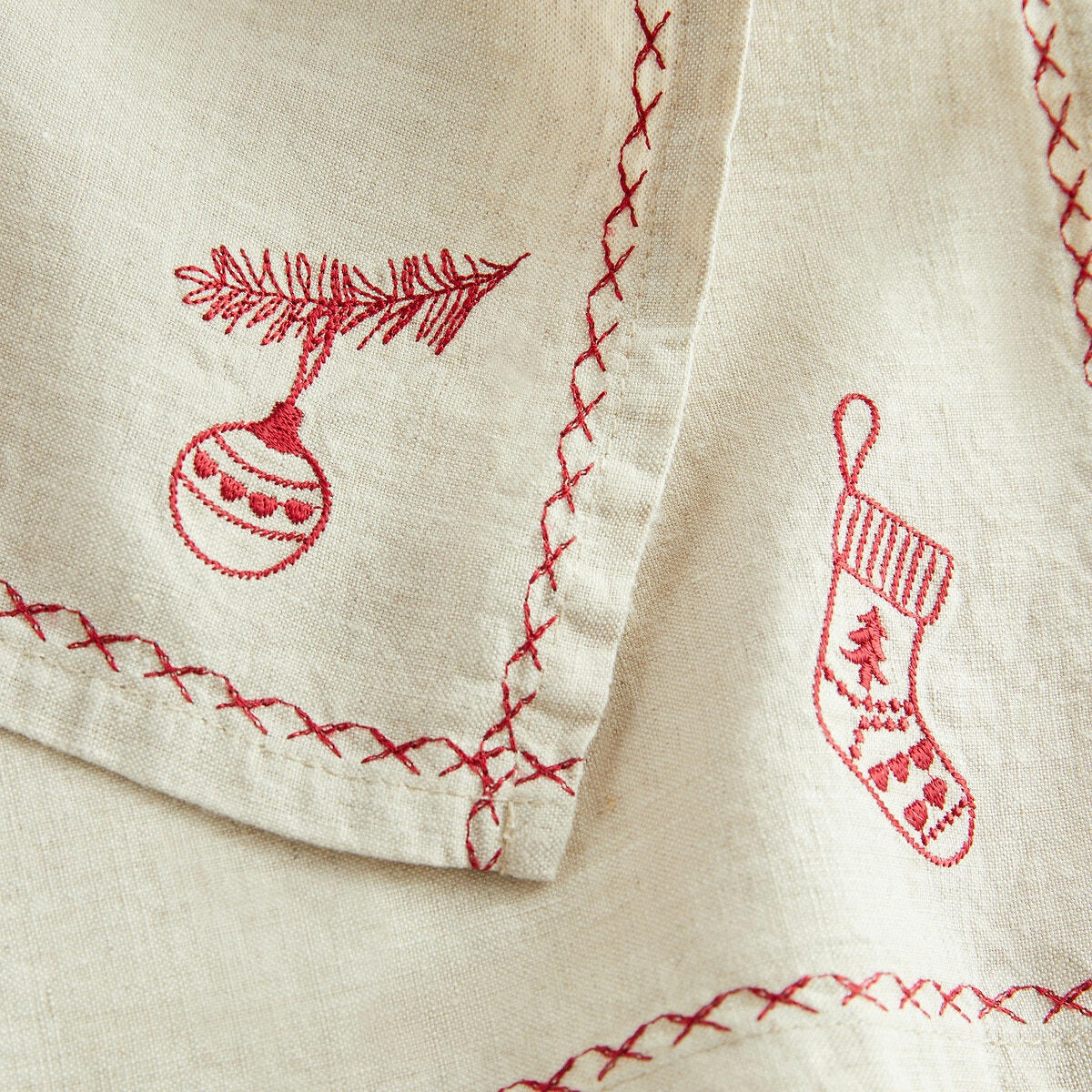 Lot de 2 serviettes de table, lin lavé, Aska
