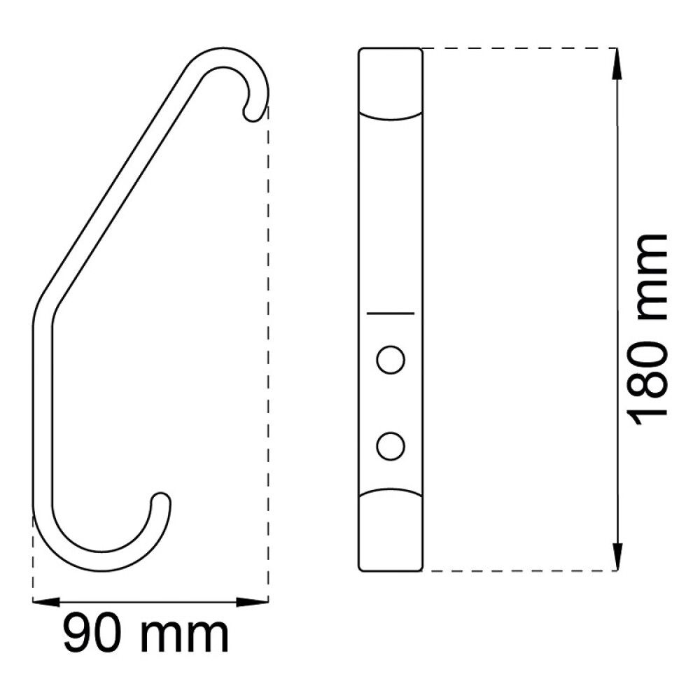 KROK HABO 1020 180MM SVART