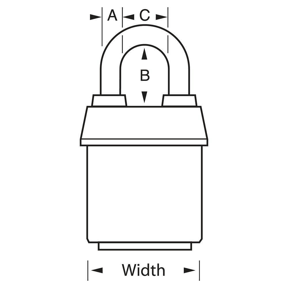 Master Lock 38mm-Wide Laminated Steel Keyed Padlock with 29mm Shackles, Yellow/Black