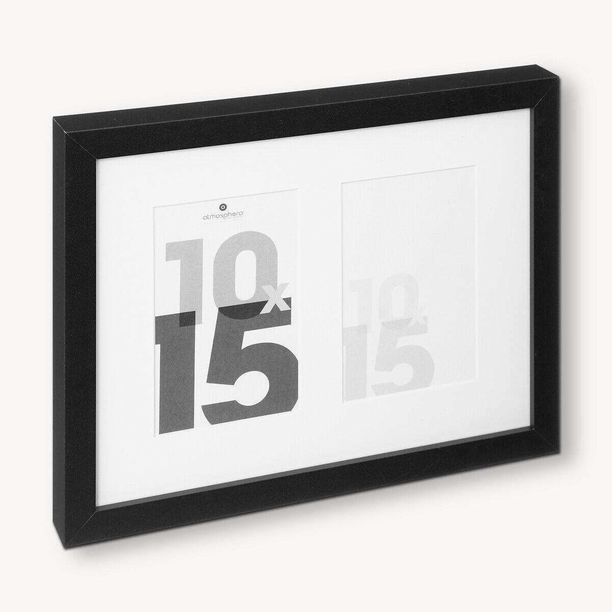 Multimoldura para 2 fotos EVA preta 10x15cm