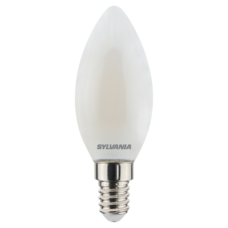 Ampoule flamme mate LED E14 blanc chaud 806 lm 6 W SYLVANIA