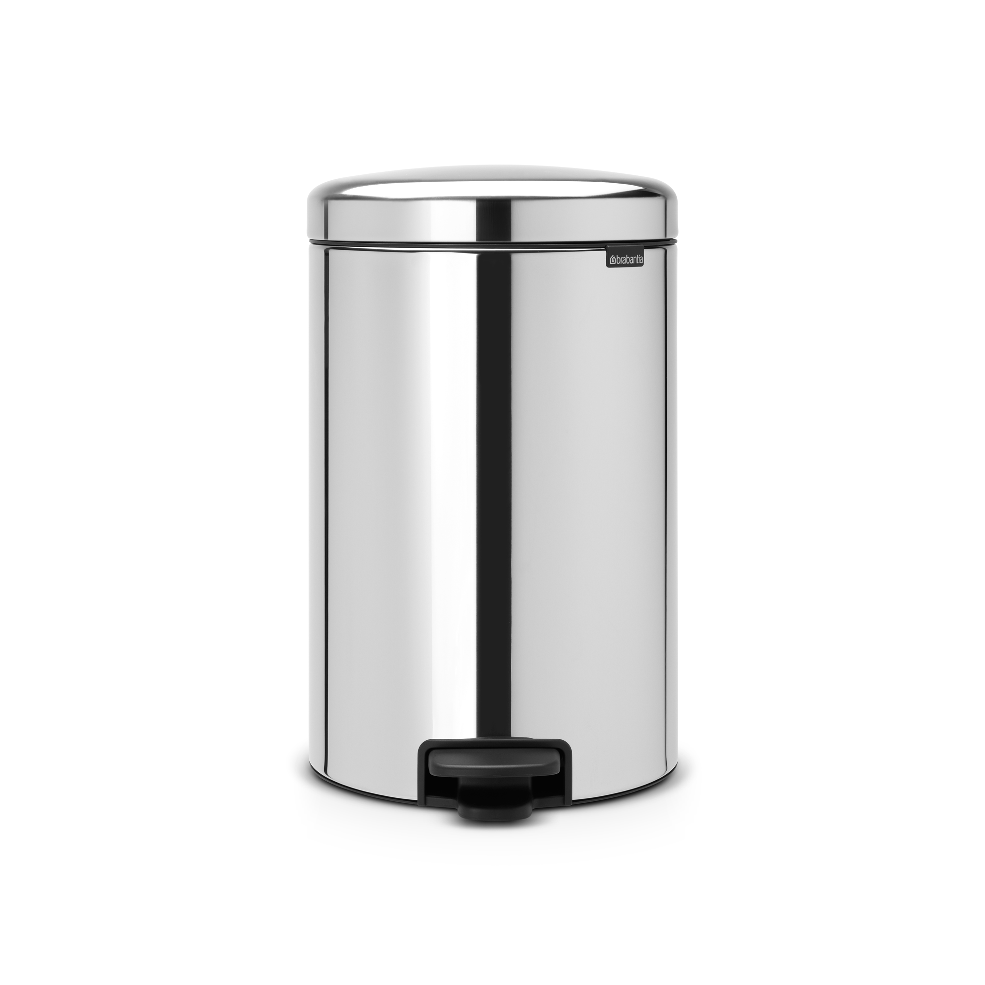 Brabantia NewIcon Pedaalemmer, 20 liter, metalen binnenemmer - Brilliant Steel