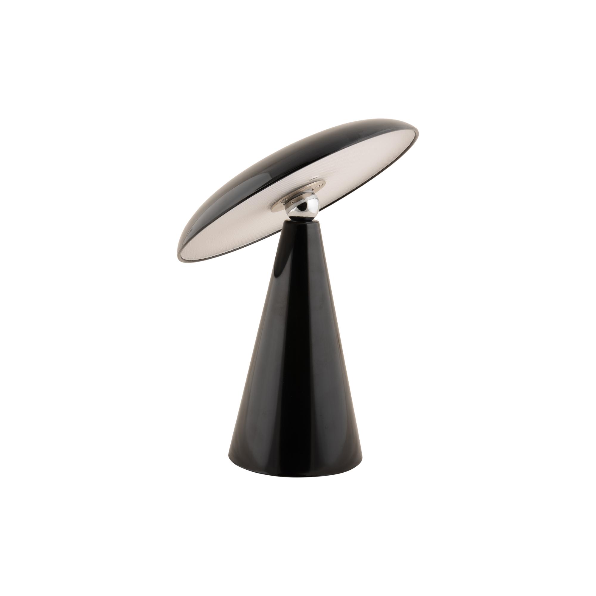 Leitmotiv tafellamp Phoebe LED - zwart - Ø23cm