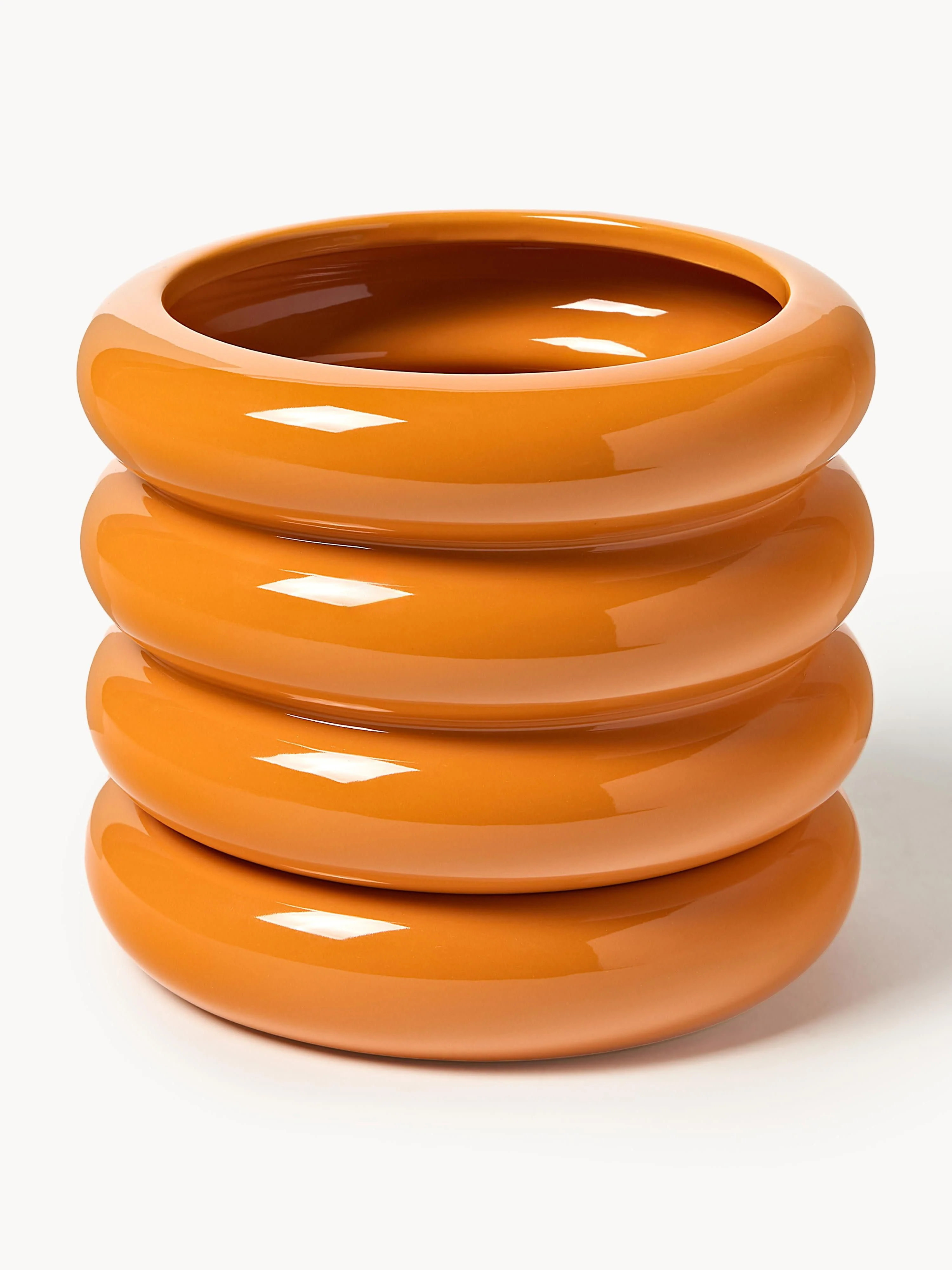 Kleiner Blumentopf Rudi mit Unterteller, H 16 cm