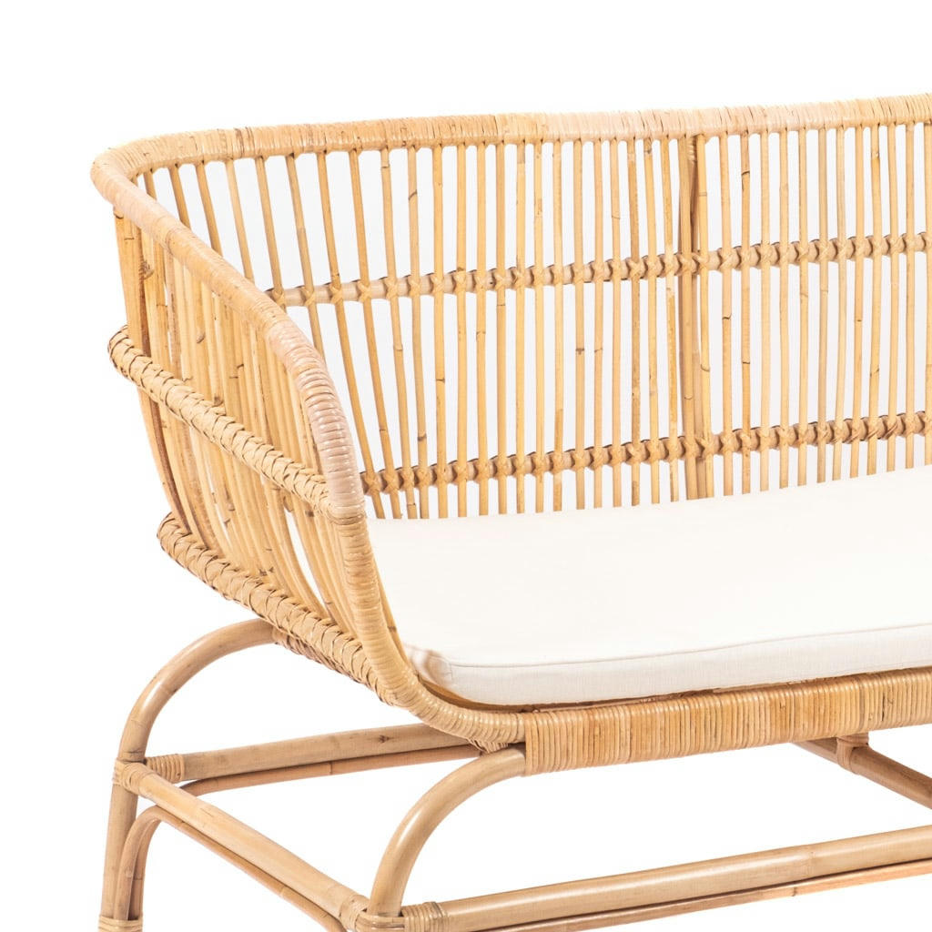 VIENNA - Banquette en rotin et pieds en teck