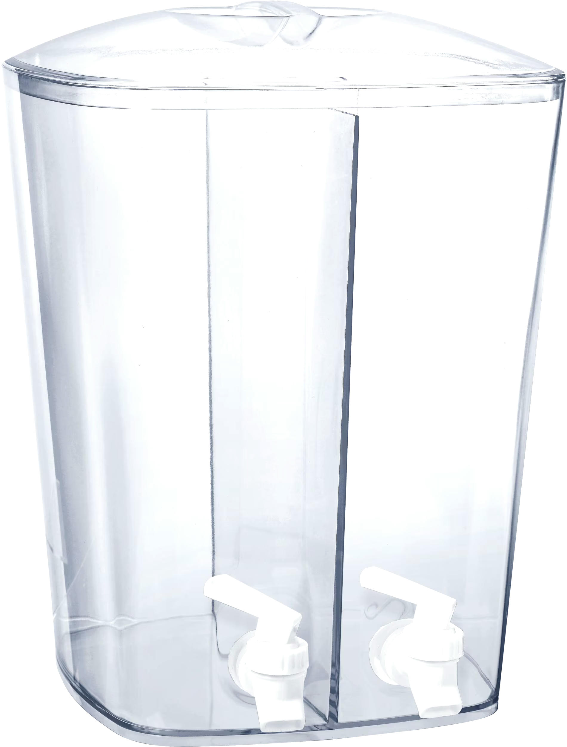 Plastic Reusable Divided Drink Dispenser, Clear, 3-gal, for Summer Party
