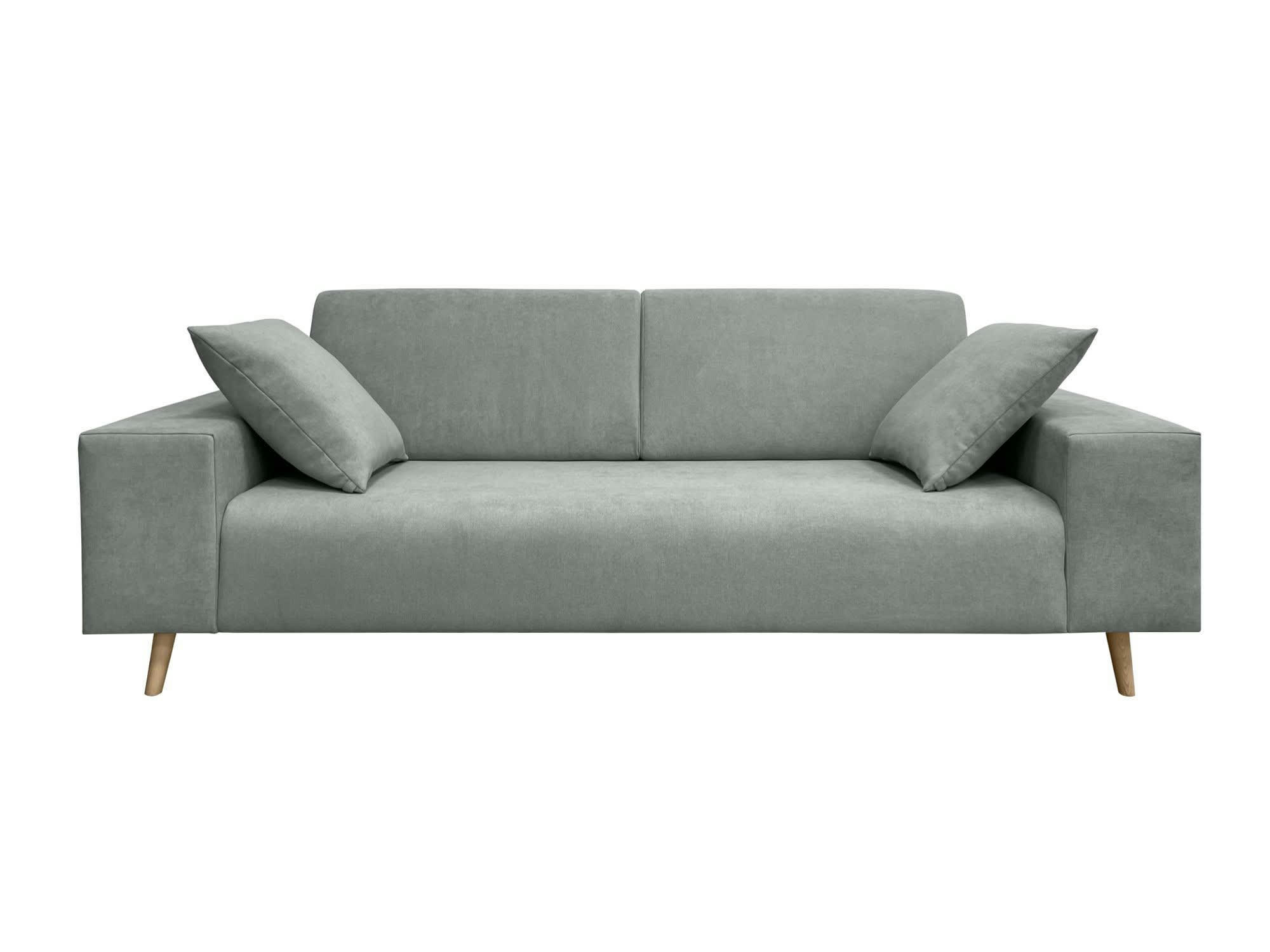 IBIZA - Canapé fixe 3 places  en tissu gris perle