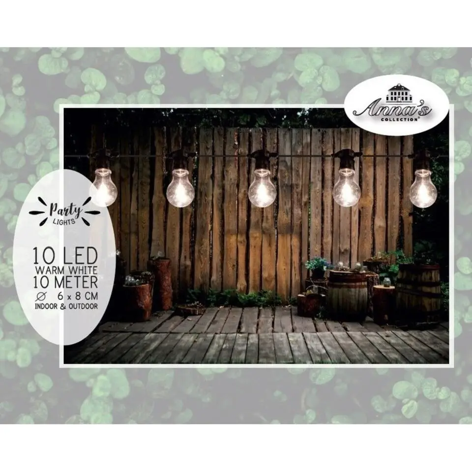 Anna's Collection Lichtsnoer - warm wit - LED - tuin - 10 meter