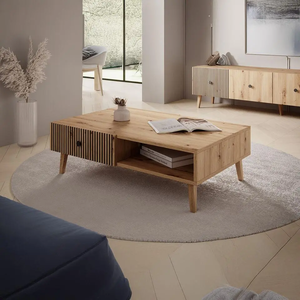 Meubella - Salontafel Bali - Eiken - 102 cm