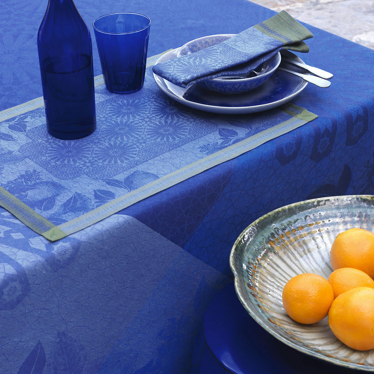 JARDIN D'ORIENT - Set de table en lin majorelle 50 x 36