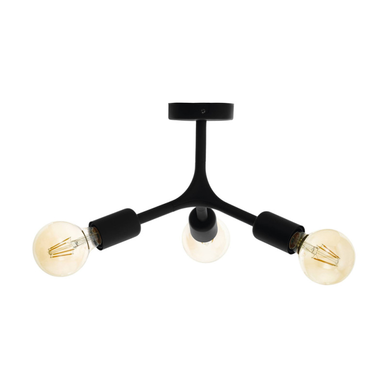Plafonnier Bocadella 1 noir Ø 34,5 cm 3 x 60 W EGLO
