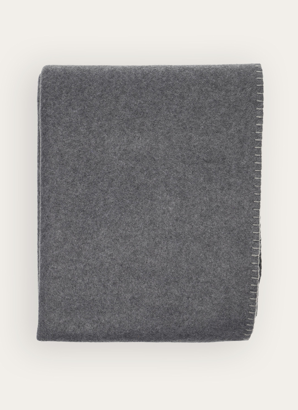PLAID POLAIRE BICOLORE GRIS CLAIR