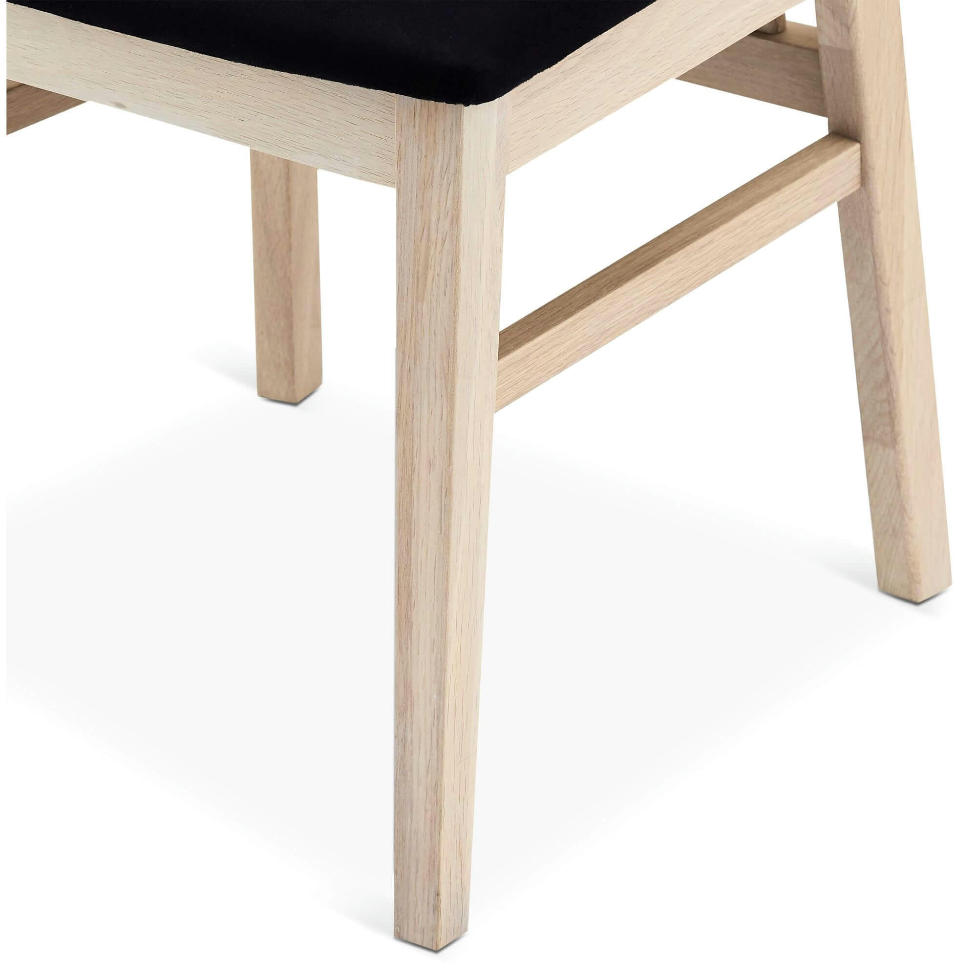 HEIDI - Lot de 2 chaises en bois de chêne noir