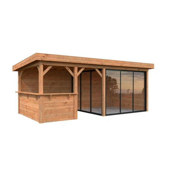 Pavillon »Lenna Set 407 Slide«, BxHxT: 588 x 245 x 300 cm, Braun