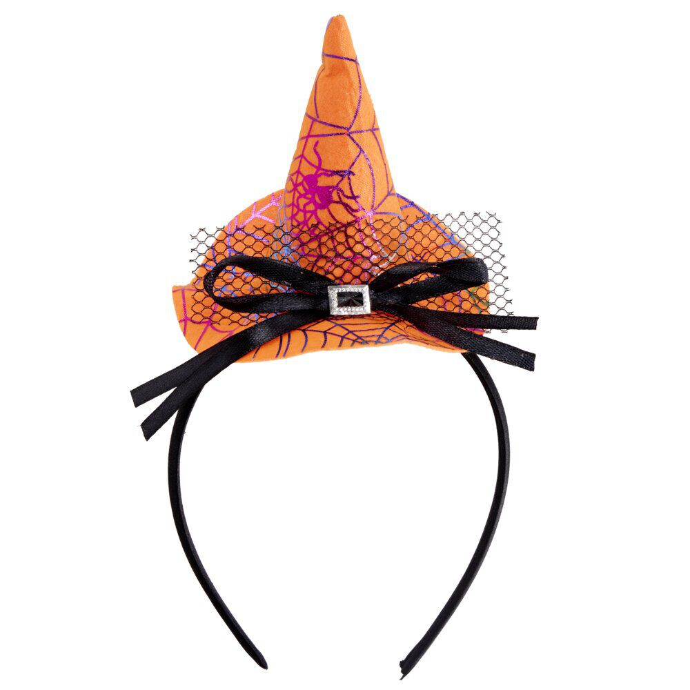 Serre-tête enfant fille Halloween châpeau sorcière (2 modèles)