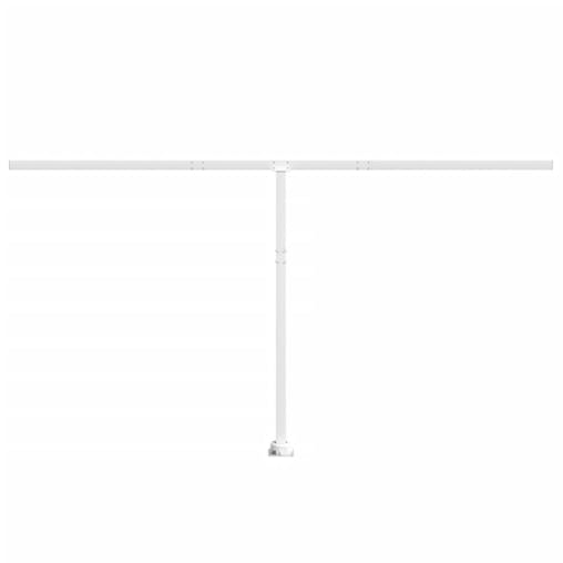 NNEVL Awning Post Set White 450x245 cm Iron