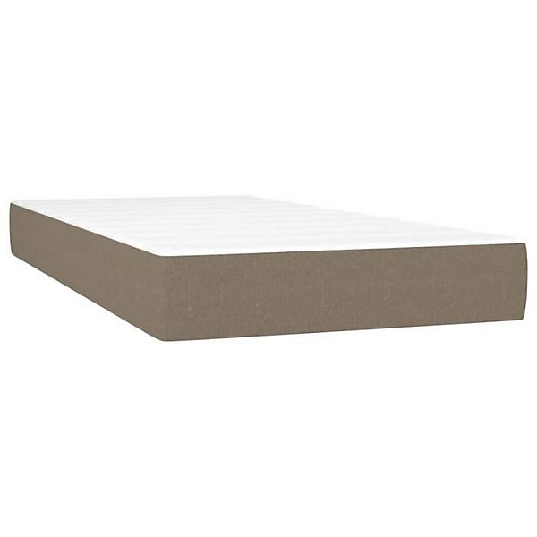 347698 vidaXL Matelas de lit à ressorts ensachés Taupe 90x190 cm epaisseur 20 cm Tissu