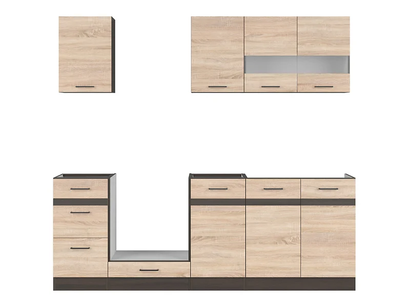 Komplet kuchenny Junona Line 220 cm dąb sonoma