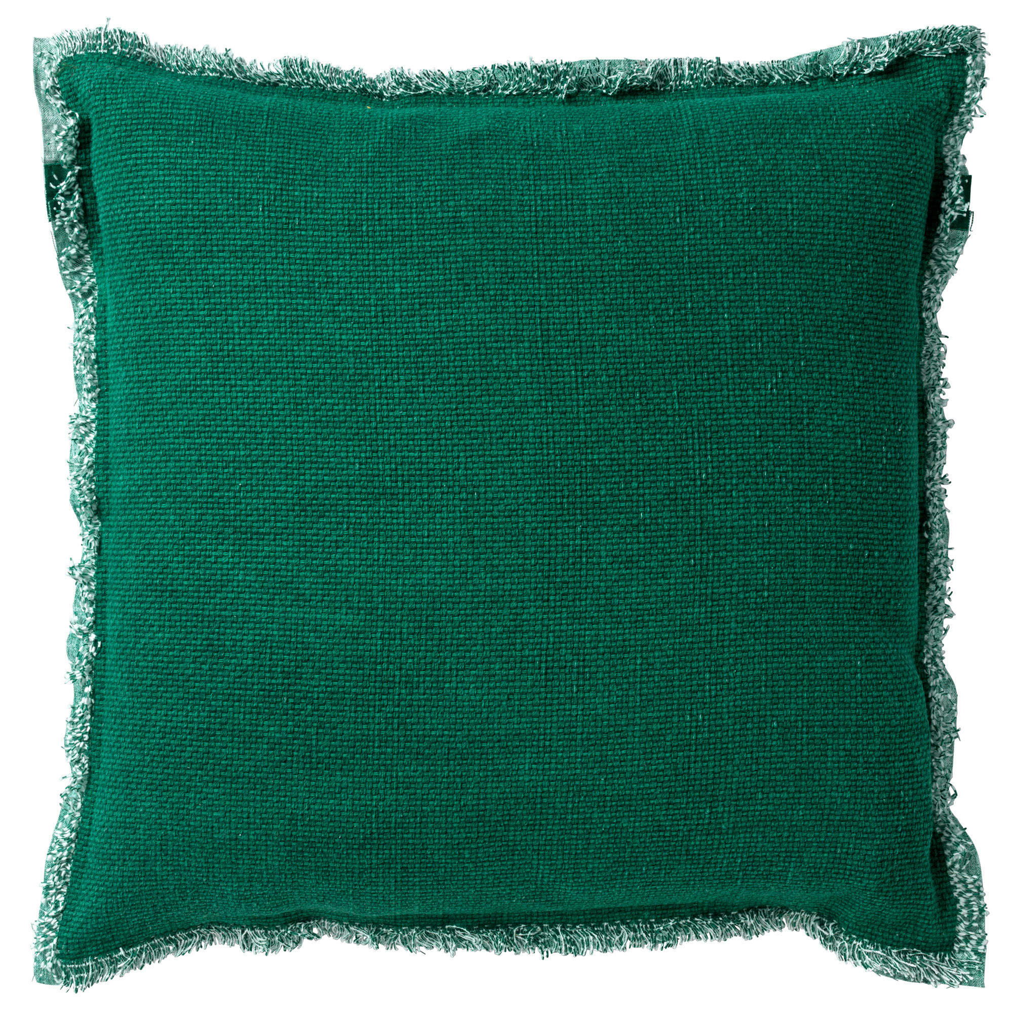 - Housse de coussin vert en coton-60x60 cm uni