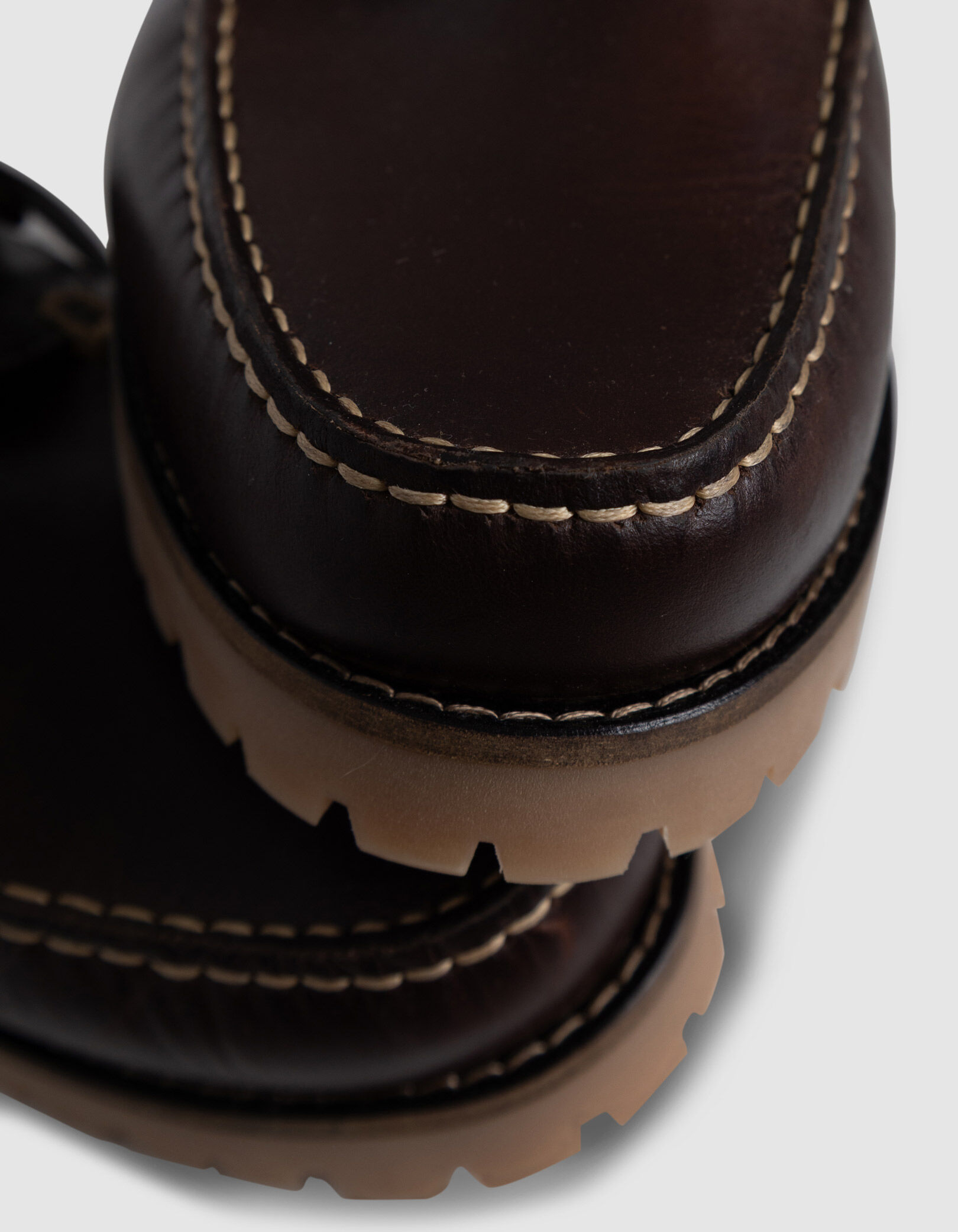 Chaussures bateau marron cuir Homme