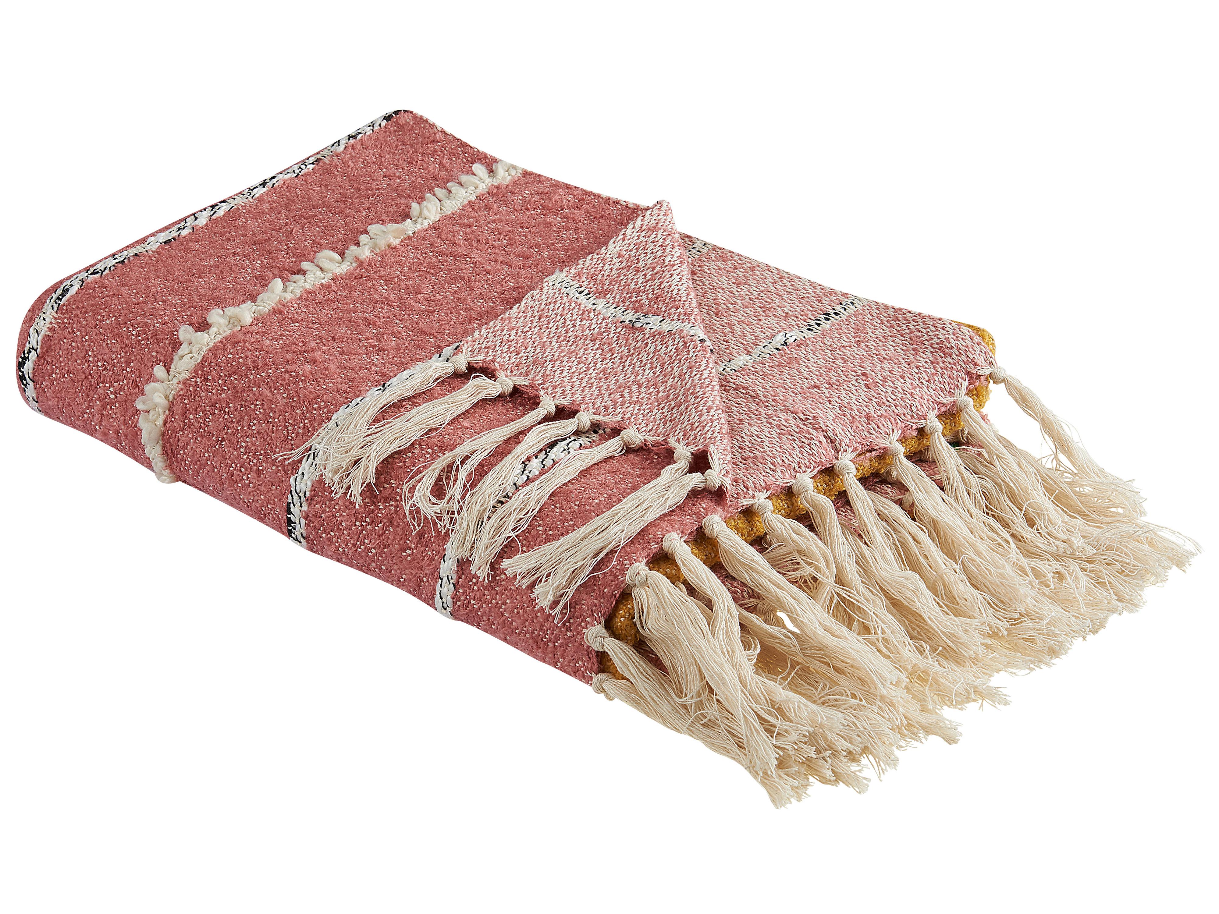 Blanket NAIKHU Cotton 130 x 170 cm Light Red