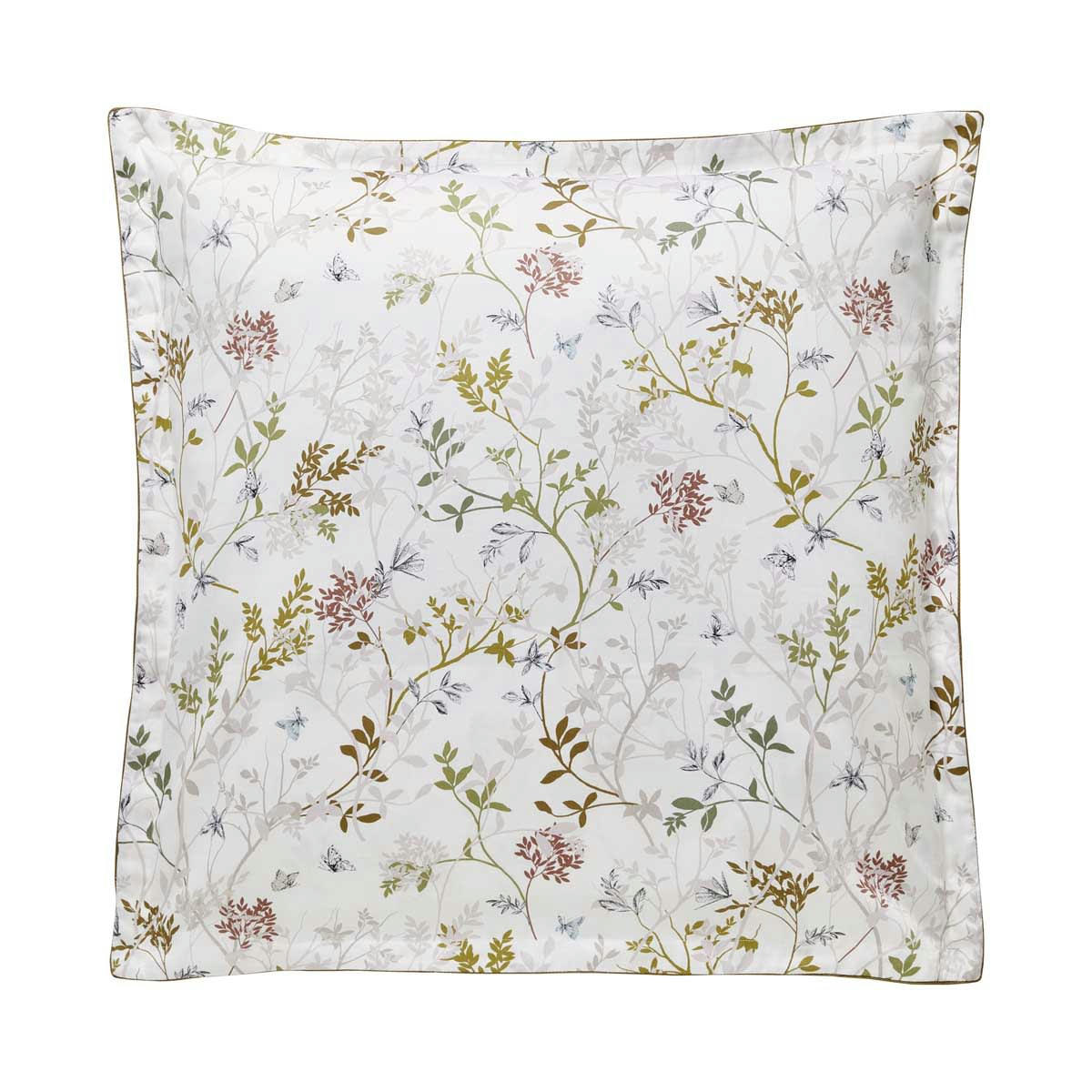 JARDIN DES SENS - Taie d'oreiller en satin de coton bio blanc 65x65