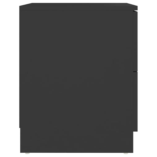 NNEVL Bedside Cabinets 2 pcs Black 40x40x50 cm Chipboard