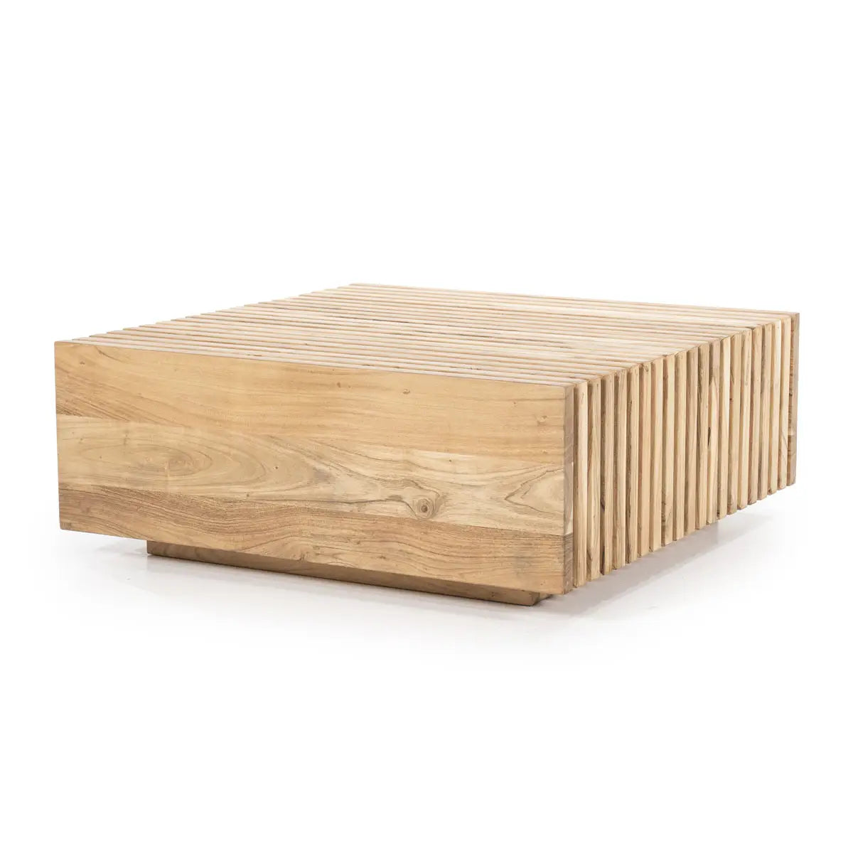FurniLux Bijzet tafel Tom - naturel - Mangohout - 90x90x45cm