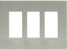 Atron Electro Industries DP42354RRR Screwless Triple Rocker Style Switch Plate, 3 Gang, White