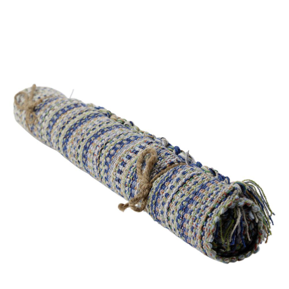 Tapis coton rayure multicolore 50x80cm