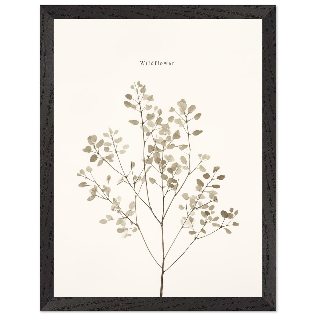 Artfulprints Poster met Lijst Wildflower  - 30x40 cm - Taupe