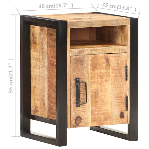 NNEVL Bedside Cabinet 40x35x55 cm Solid Wood Mango