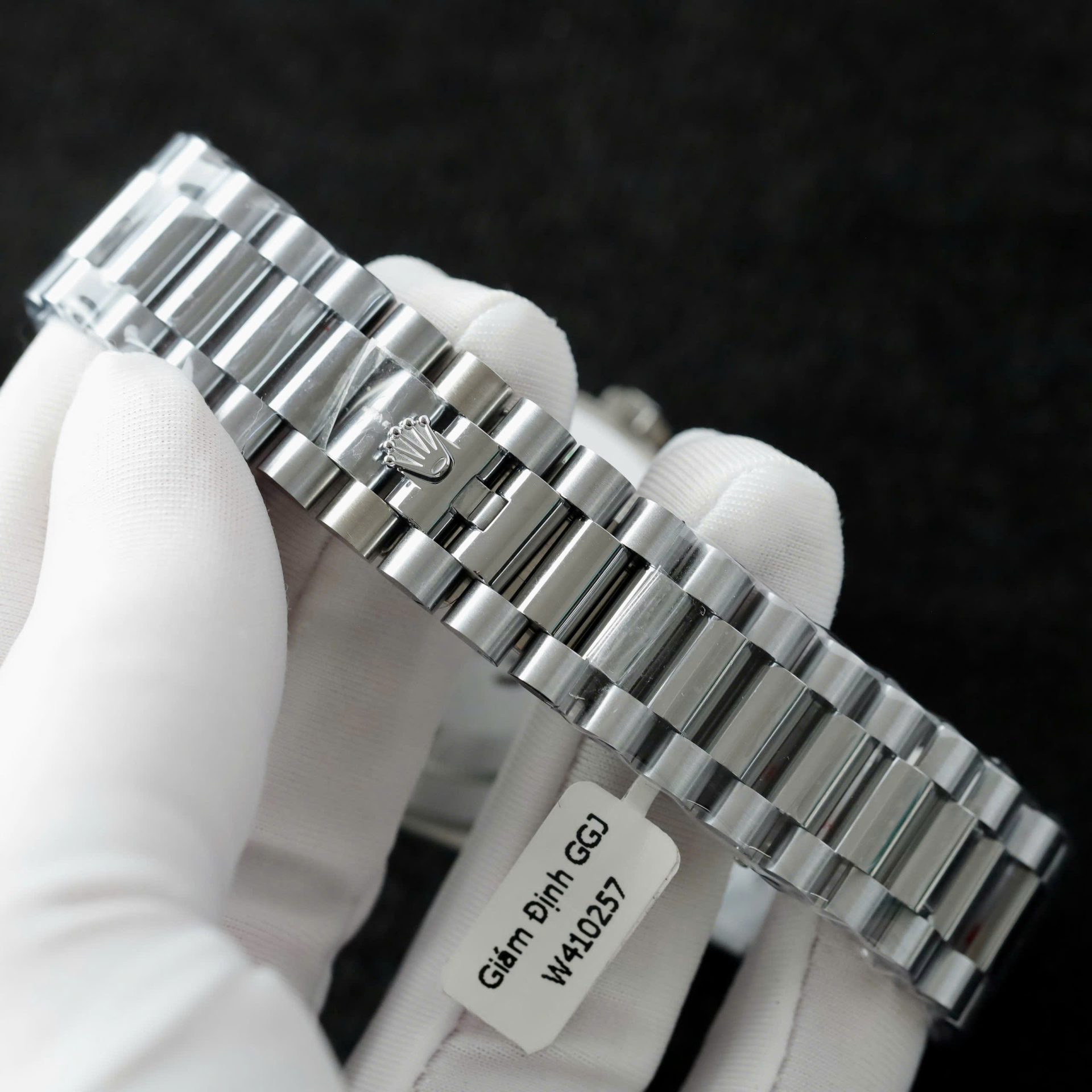 Rolex Day-Date 904L Steel Diamond Dial Baguette Diamond 40mm Super Clone