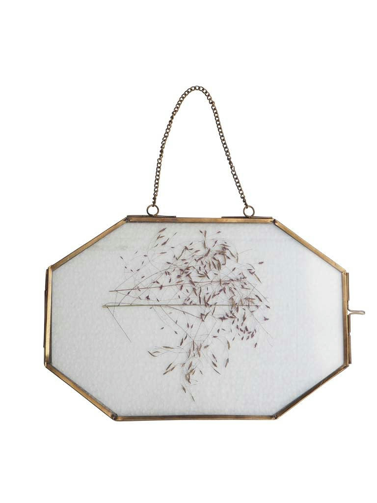 - Cadre hexagonal à suspendre 18x26cm