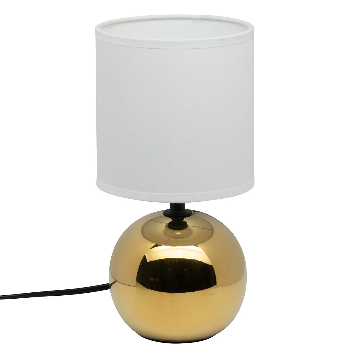"Tim&eacute;o" ceramic lamp Golden, H.25 cm