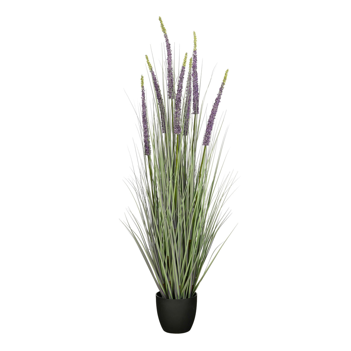Mica Decorations Eremurus – Kunstgras in Pot – Realistische Nepplant Woondecoratie – Kunstplanten voor Binnen en Buiten – H140 x Ø45 cm – Groen, Paars