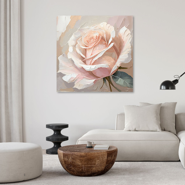 Feeby Obraz drukowany, na płótnie Róża malowana 30x30
