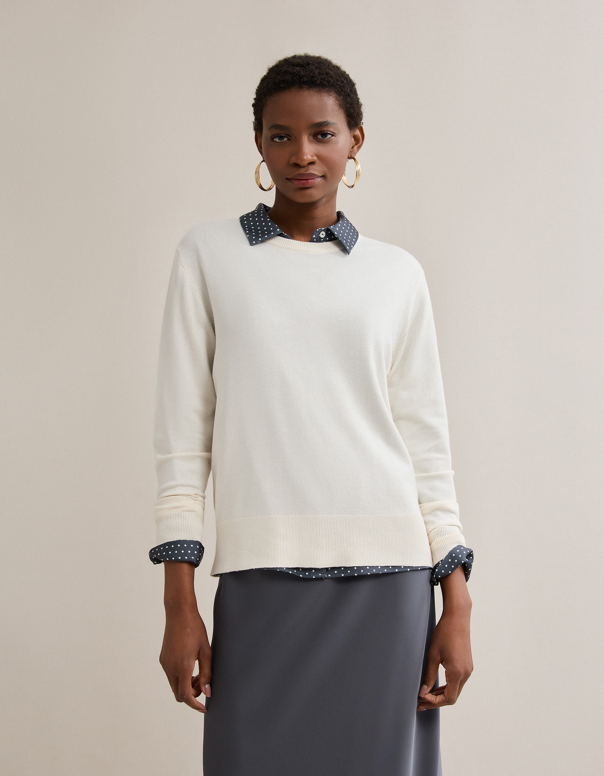 Camisola de Malha, Mulher, Cru