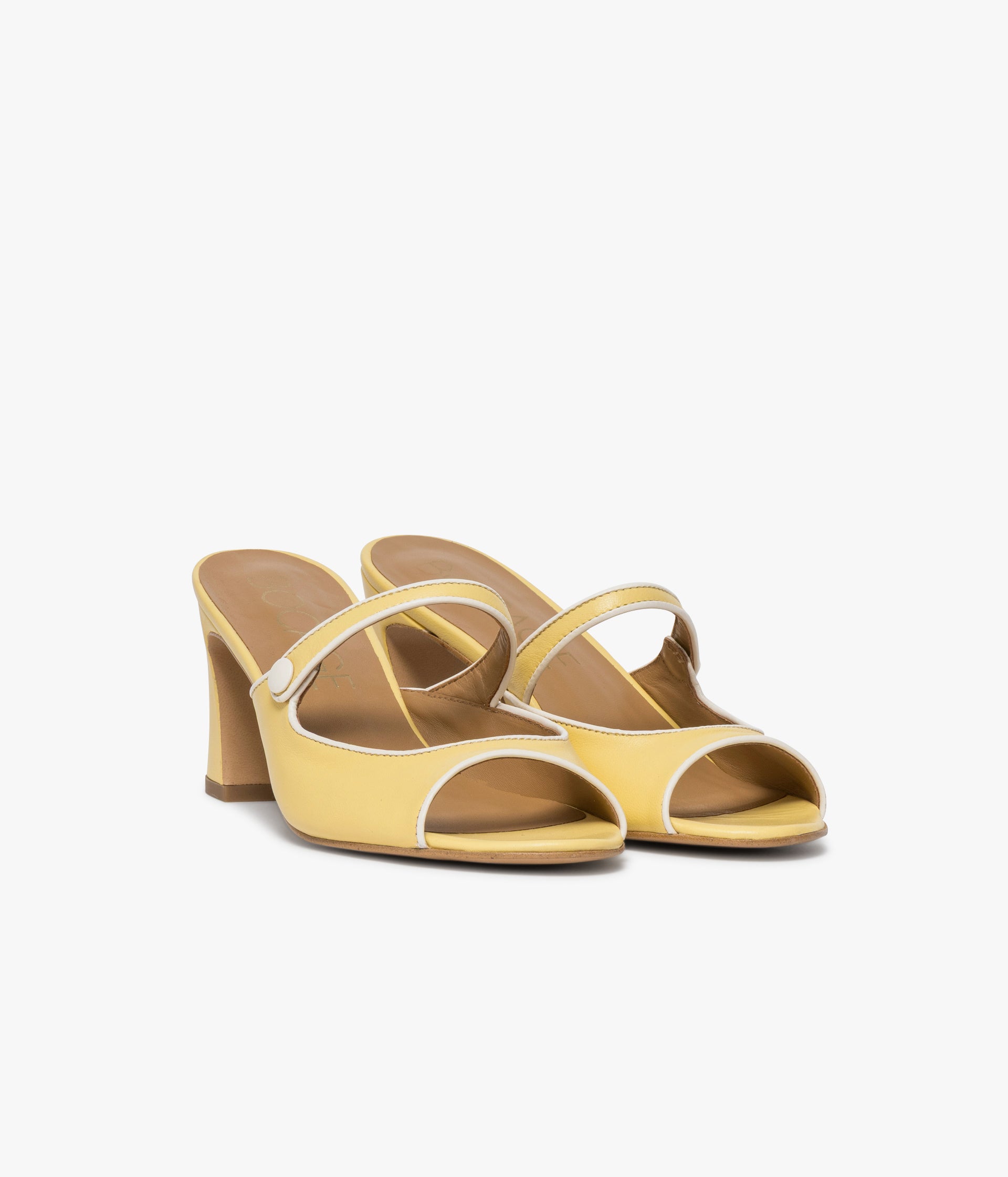 Mule à talon Odette jaune