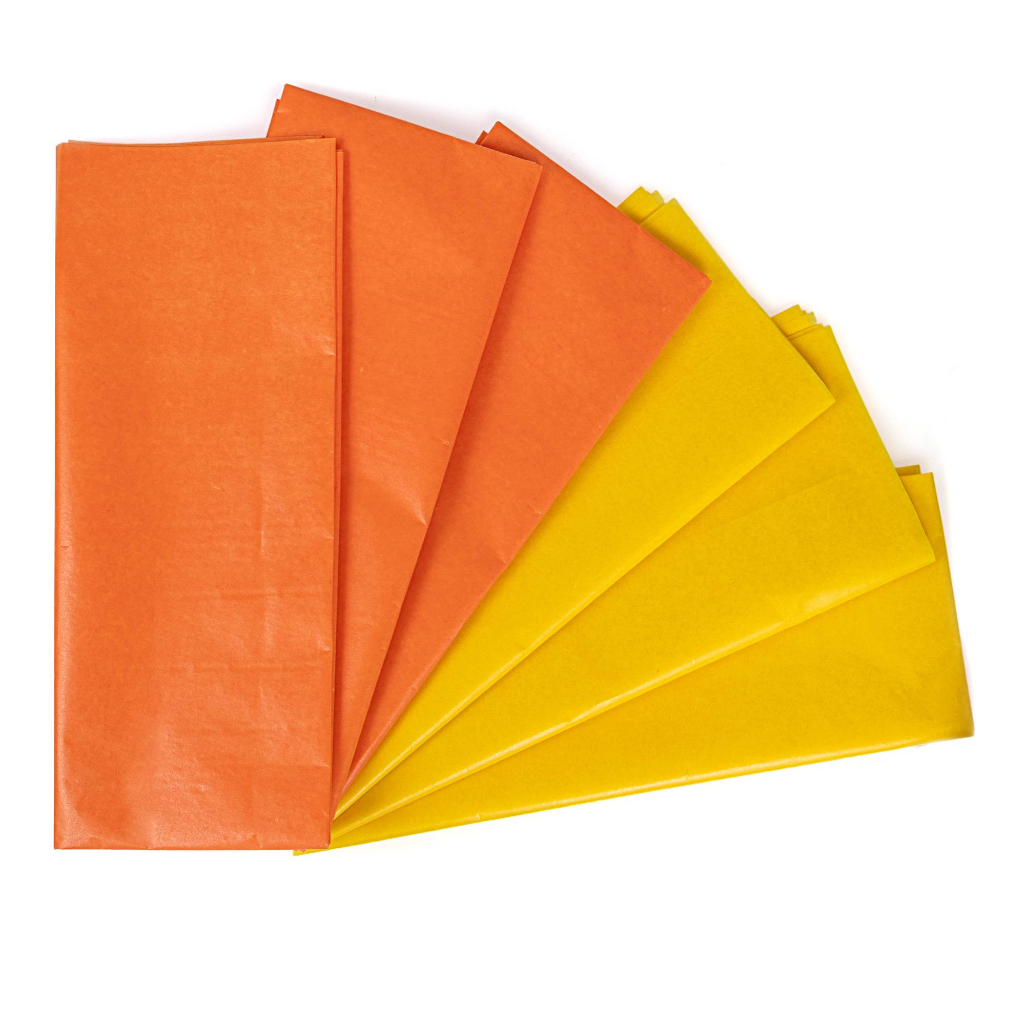 Orange and Yellow Tissue Paper 50cm x 75cm 6 Pack