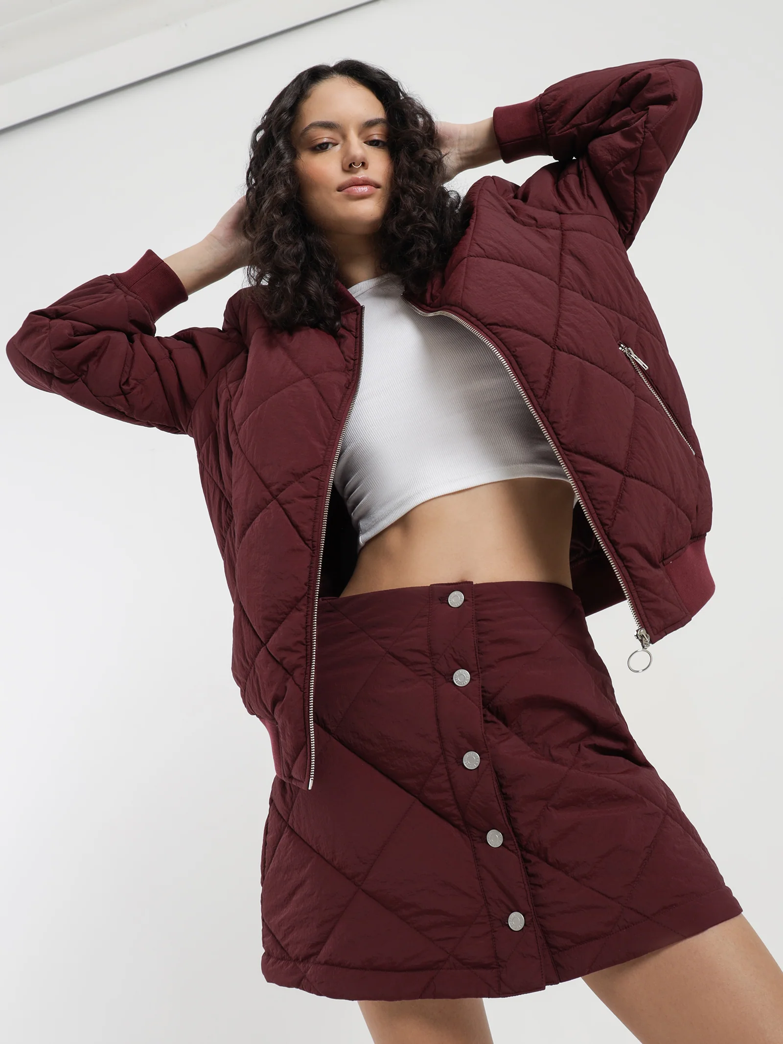 Zara Quilted Bomber