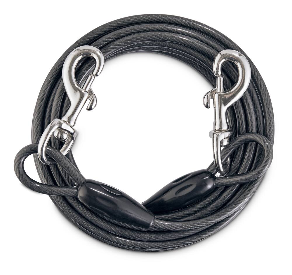 Petco Reflective Dog Tie Out Cable, 20-ft, 2X-Large, Black