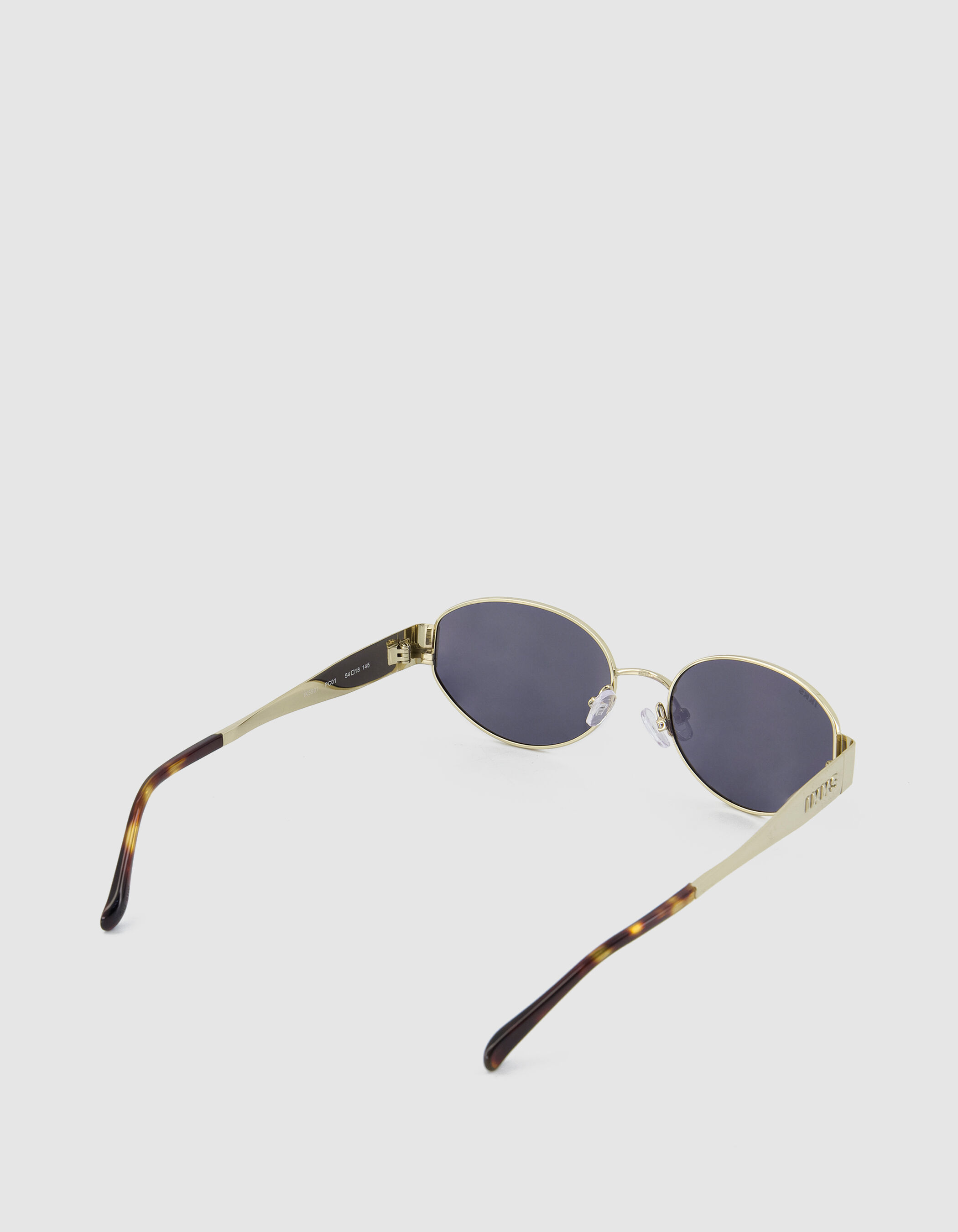 Lunettes solaires Dean ovale métal gris Femme