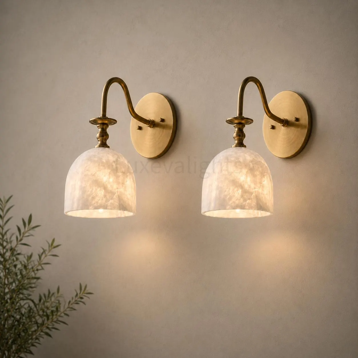 Modern Alabaster Wall Sconce Pair, Antique Brass Bathroom Vanity Light Fixture, Mid Century Brass Wall Light, Handmade Luxury Wall Lamp