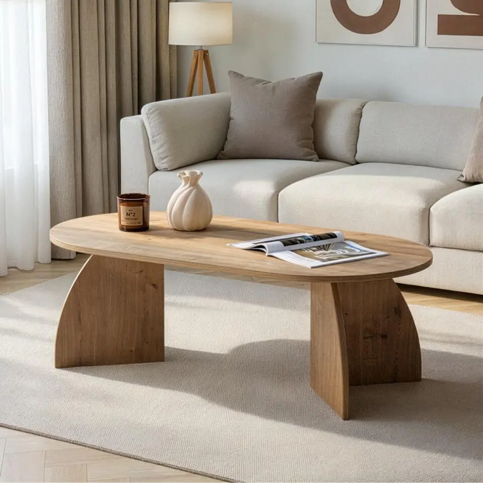 Calicosy - SELENE Salontafel - Licht hout - 120x60x40 cm