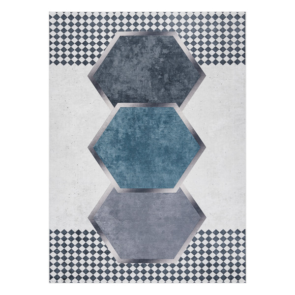 Dywan do prania ANDRE 1863 Romby, geometryczny antypoślizgowy 80x150 cm